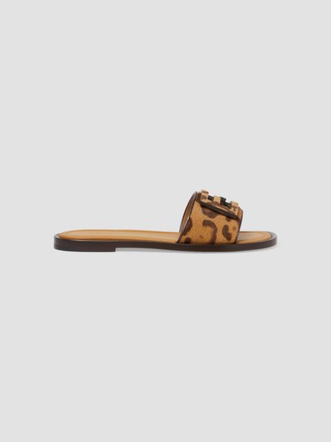 FENDI Women's Calf Hair Slides - Brown