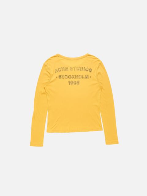 Acne Studios Sprayed logo t-shirt - Mustard yellow