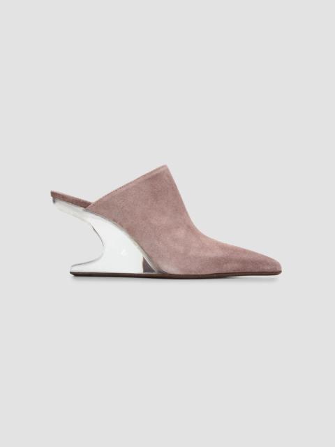 Rick Owens Women's Cantilever 8 Sabot Sharp Suede Mules - Grape Clear