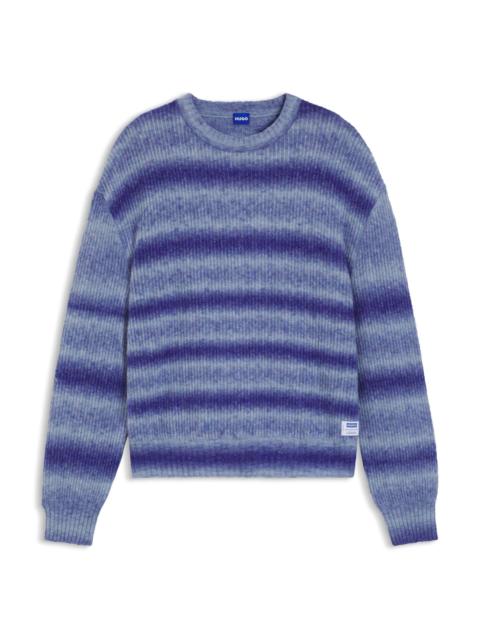 HUGO OVERSIZE-FIT SWEATER WITH OMBRÉ STRIPES