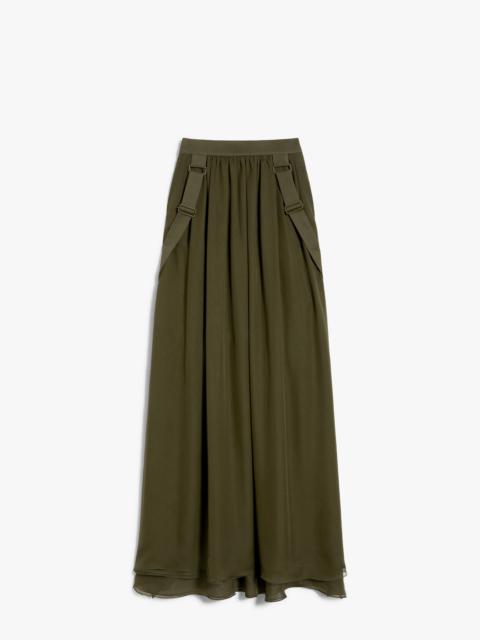 Long skirt in silk chiffon