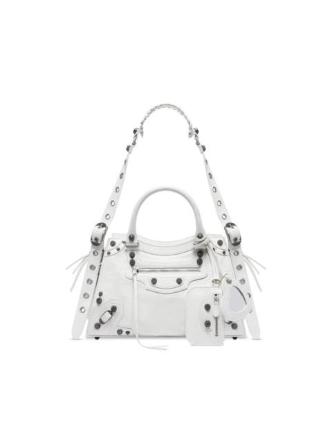 BALENCIAGA Women's Neo Cagole City Small Handbag in Optic White