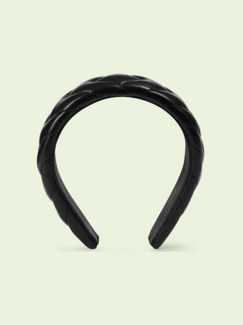 GUCCI Leather hairband with Double G