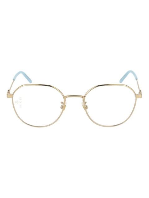 GUCCI Gucci Metallic Round Frame Optical Glasses Frame Glasses 51mm Gold GG0684O-004