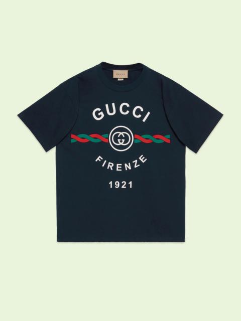 GUCCI Cotton jersey 'Gucci Firenze 1921' T-shirt