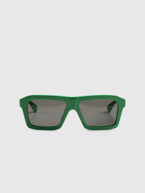Bottega Veneta Bottega Veneta – Classic Square Sunglasses Green/Green