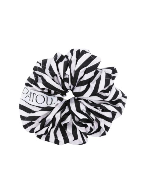 PATOU Large Patou striped cotton scrunchie