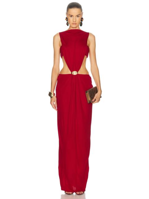 CASABLANCA Jersey Cut Out Maxi Dress