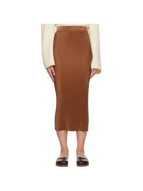 Tan Velmas Midi Skirt