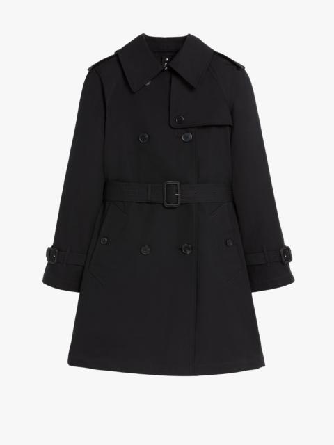 Mackintosh MUIE BLACK COTTON SHORT TRENCH COAT