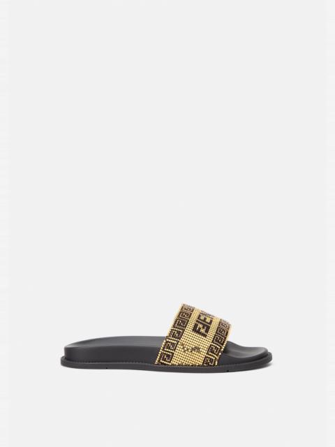 VERSACE Fendace Logo Metal Mesh Sliders
