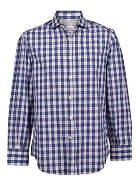 Brunello Cucinelli checked cotton shirt