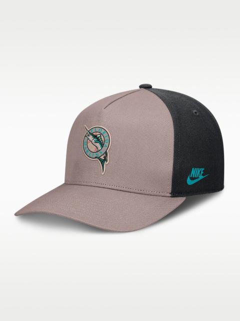 Nike Florida Marlins Cooperstown Rise Men's Nike MLB A-Frame Adjustable Hat