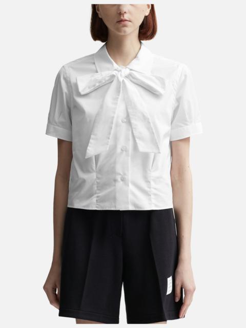 Thom Browne bow-embellished 팝린 셔츠