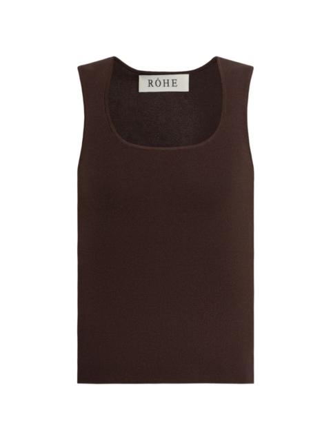 RÓHE Braun square-neck top