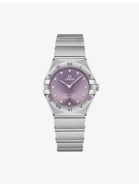 OMEGA Constellation Stainless-Steel And Diamond Quartz Watch 28mm