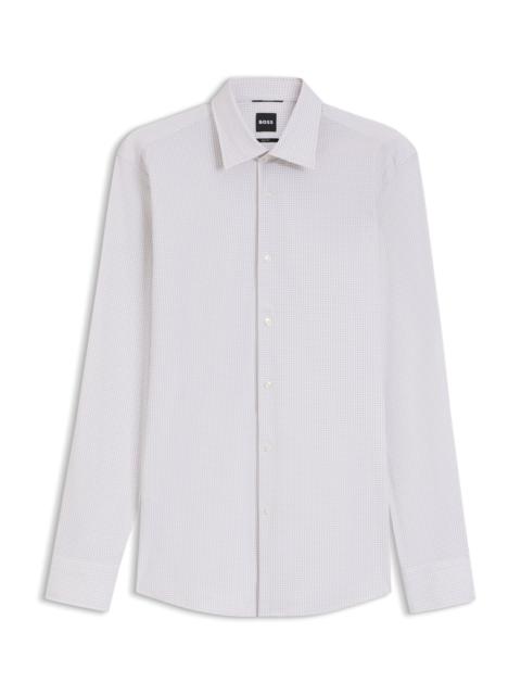 BOSS PRINTED SLIM-FIT SHIRT IN PERFORMANCE-STRETCH JERSEY