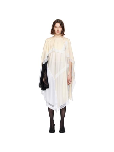MARIE ADAM-LEENAERDT Off-White Underskirt Midi Dress