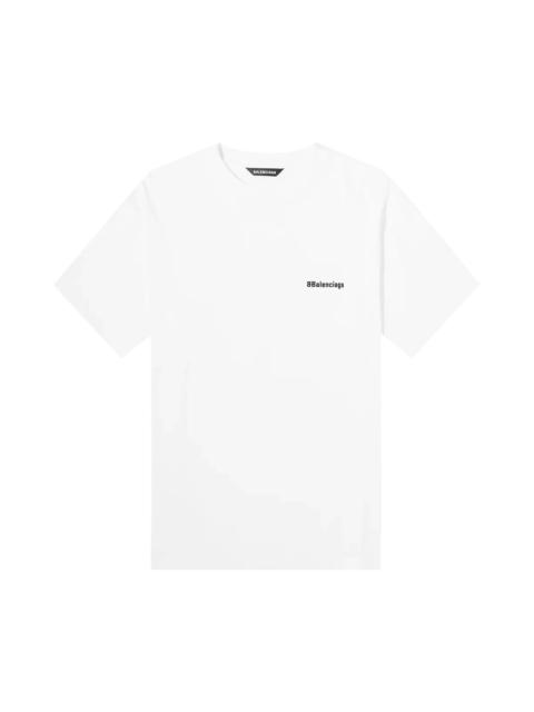 Balenciaga Corporate Logo Tee 'White/Black'