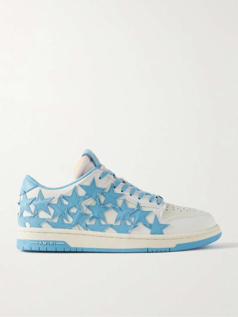 Stars Low Appliquéd Leather Sneakers