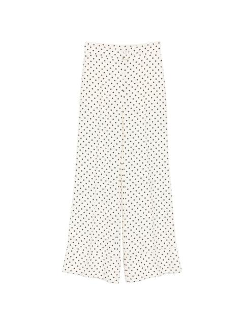 Valentino polka-dot wide-leg trousers