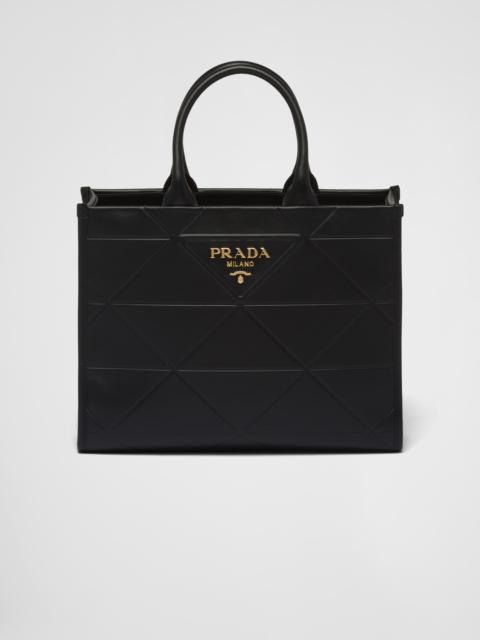 Medium leather Prada Symbole bag with topstitching