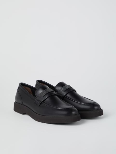 Brunello Cucinelli Nappa leather penny loafers with monili