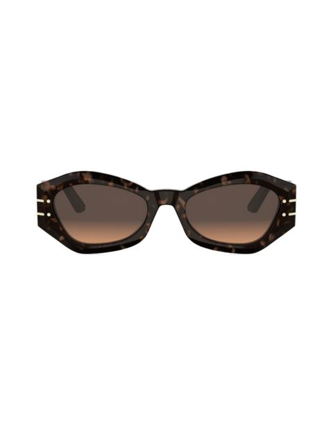 Dior Women's DiorSignature B1U 55MM Butterfly Sunglasses - Colouredhavanaandgradientbrown