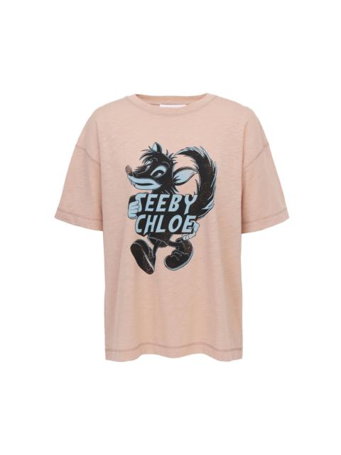 See by Chloé PRINTED FLAMÉ T-SHIRT