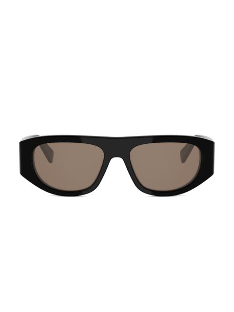 CELINE Men's Triomphe 55MM Geometric Sunglasses - Black Brown