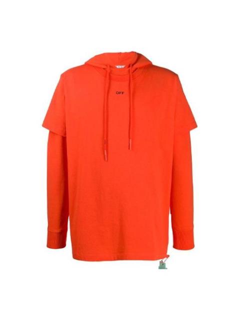 Off-White Men's Off-White Arrow Logo Orange Red OMBB051E20FLE0012010