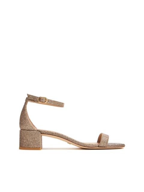 Stuart Weitzman Nearlynude 35mm leather sandals