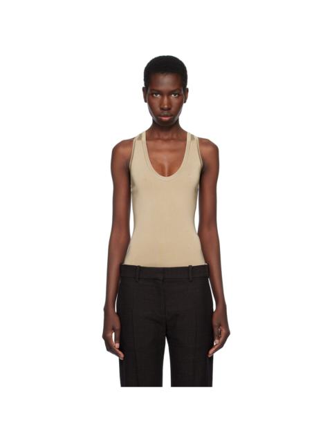 FERRAGAMO Khaki Knitted Bodysuit