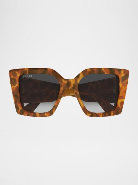 GUCCI 51mm Acetate Butterfly Sunglasses