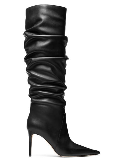 MICHAEL KORS Women's Dawn 90MM Leather Knee-High Slouch Boots - Black