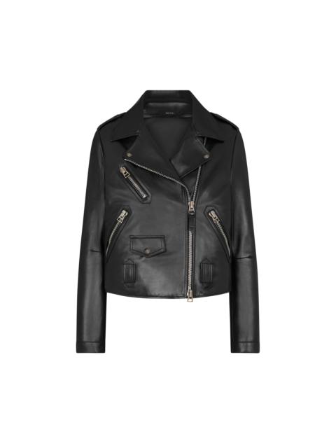 TOM FORD ASYMMETRIC LEATHER BIKER JACKET