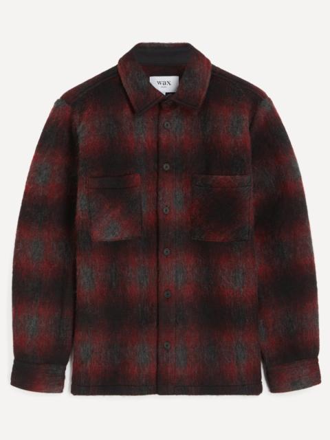 Wax London Whiting Overshirt in Elm Wool-Blend Check
