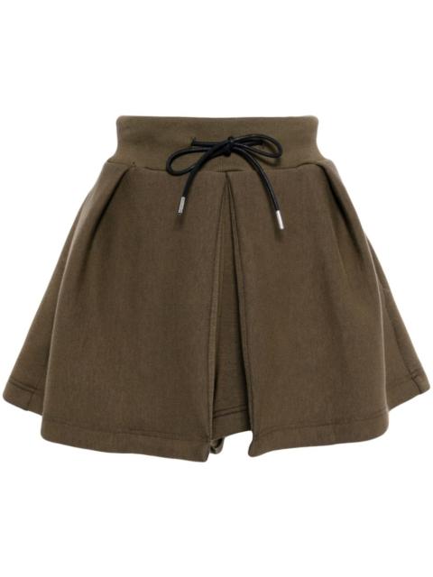 sacai drawstring fleece skort