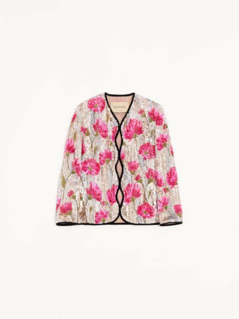 Valentino EMBROIDERED ORGANZA JACKET