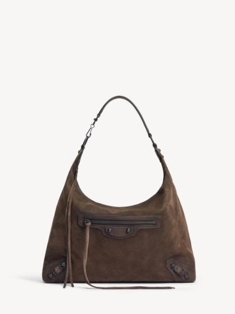 BALENCIAGA Women's Le City Hobo Bag Medium in Light Espresso