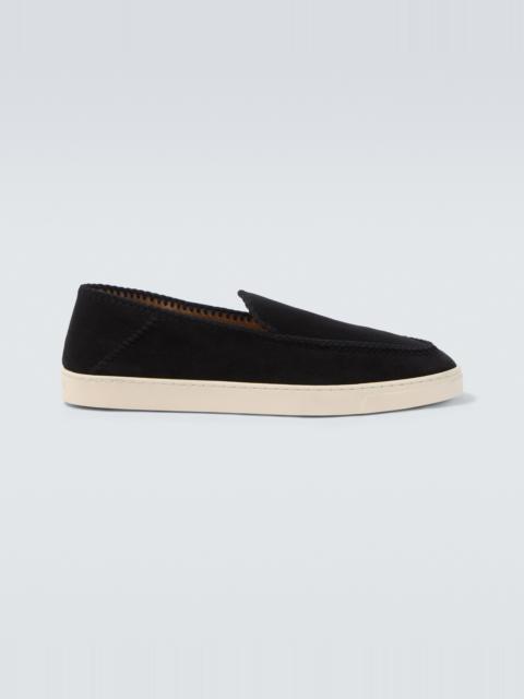 GIORGIO ARMANI Galleria 3 suede slip-on shoes