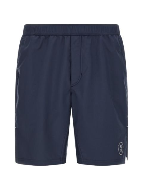 Brunello Cucinelli contrasting embroidery bermuda shorts