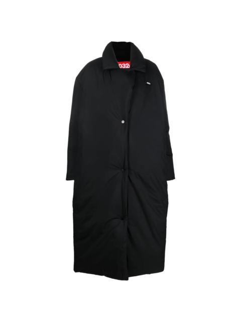 032c padded oversize long coat