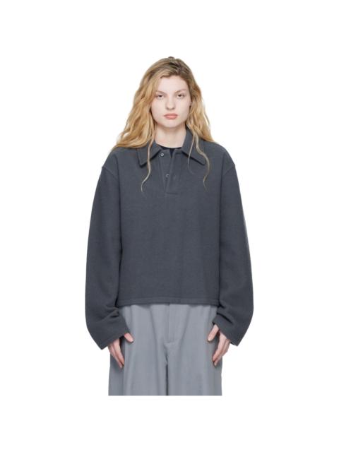 RIER Gray Fleece Polo