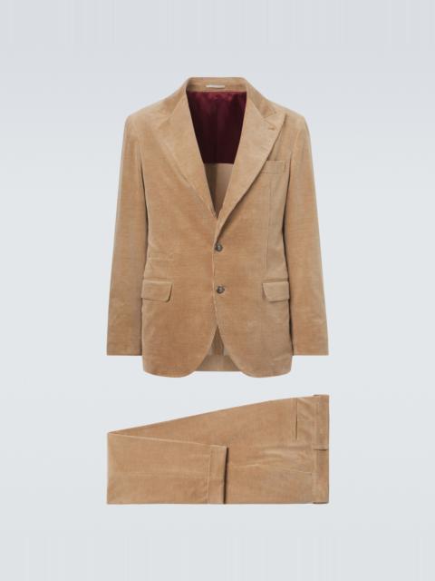 Brunello Cucinelli Cotton and cashmere corduroy suit