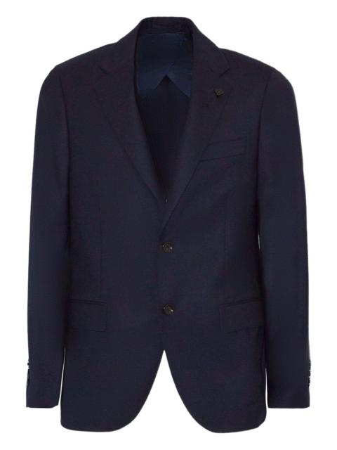 LARDINI single-breasted brooch detail blazer