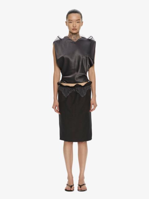 CHRISTOPHER ESBER Anais Lace Trimmed Tie Skirt
