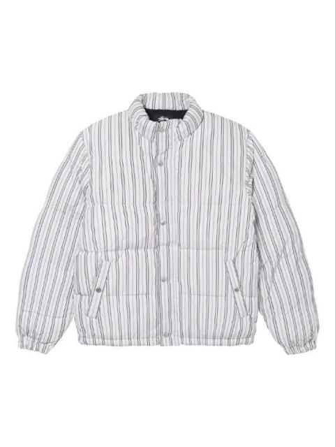 Stüssy Stussy 줄무늬 아래로 Puffer 재킷 'Bone' 1156021