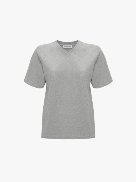 Football T-Shirt In Grey Marl