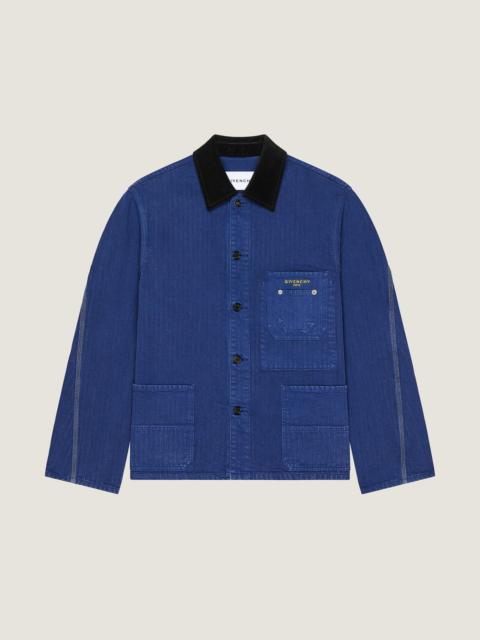 Givenchy COUTURE SEAM JACKET IN HERRINGBONE DENIM
